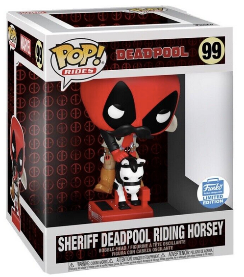 Funko Pop! Rides Deadpool Sheriff Deadpool Riding Horsey Funko Exclusive Figure #99