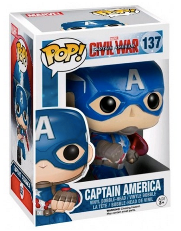Captain America Funko Pop! Marvel Civil War #137 GameStop Exclusive Vaulted