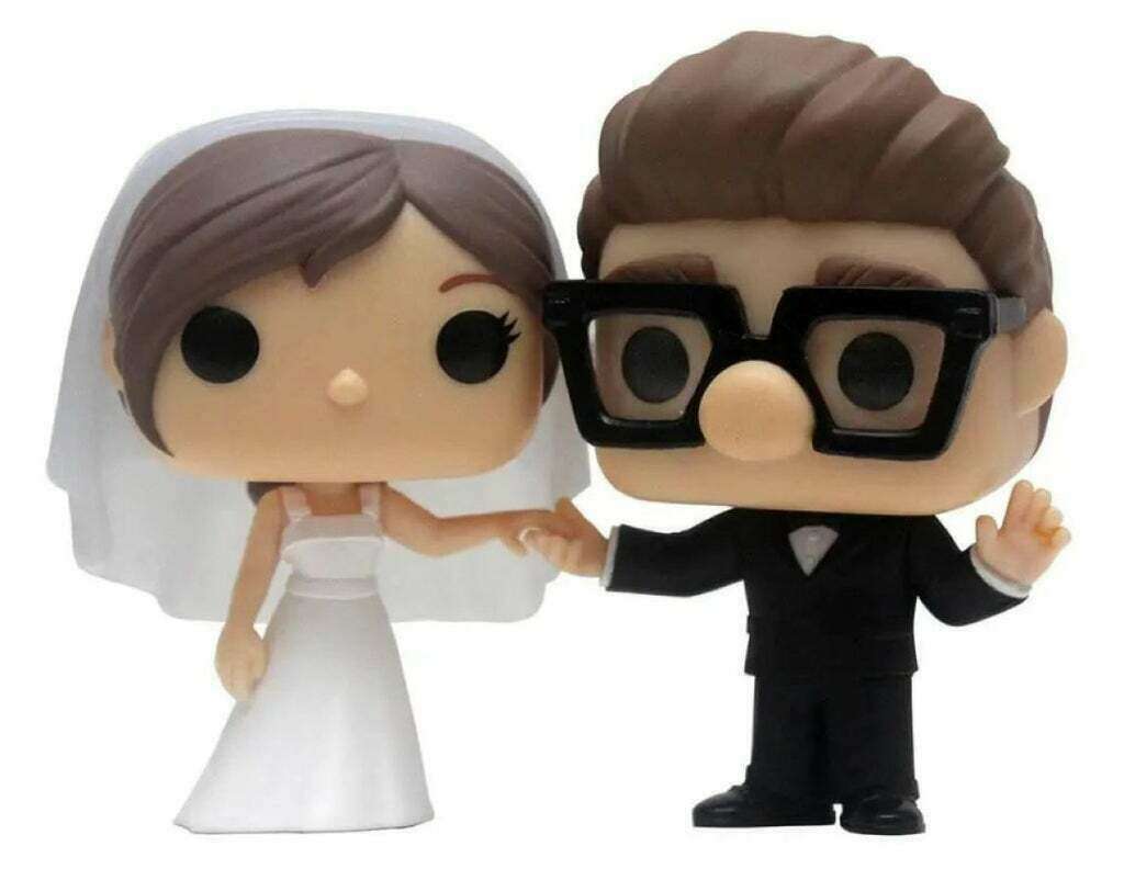 Carl and Ellie Wedding Funko Pop! Animation Up PIAB Exclusive 2 Pack Figure Bundle