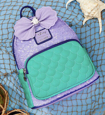 Loungefly Disney Little Mermaid Sequin Collection Ariel Mini Backpack
