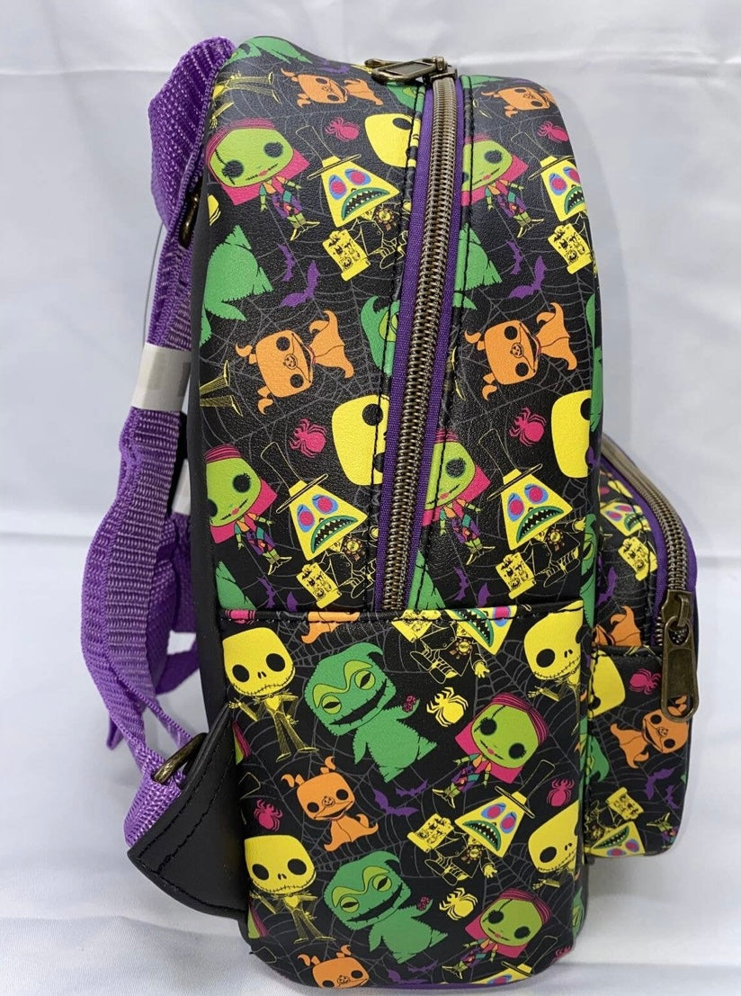 The Nightmare Before Christmas Loungefly Blacklight Print Mini-Backpack
