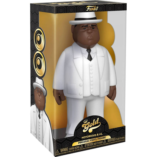 Biggie Smalls White Suit 12-Inch Vinyl Gold Figure Notorious B.I.G. Funko Pop Gold Vinyl