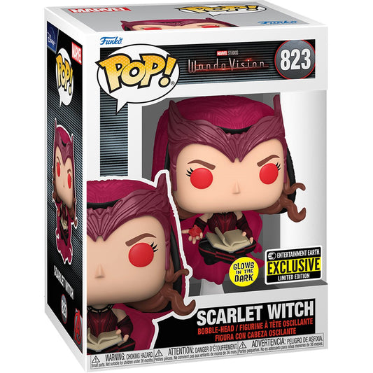 Scarlet Witch Glow-in-the-Dark Funko Pop! Television WandaVision Pop! Vinyl Figure #823 - Entertainment Earth Exclusive