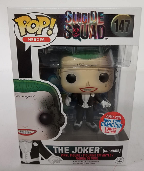 Joker Grenade Funko Pop! Heroes Suicide Squad  #147 Limited Edition 2016 NYCC Exclusive
