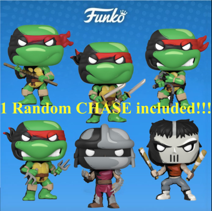 Teenage Mutant Ninja Turtles Funko POP! Movies Set of 6 with Chase!!