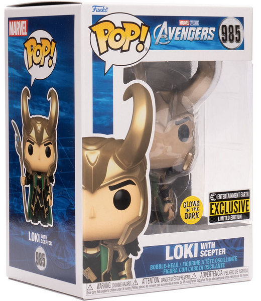 Avengers Loki with Scepter Pop! Vinyl Figure - Entertainment Earth Exclusive #985