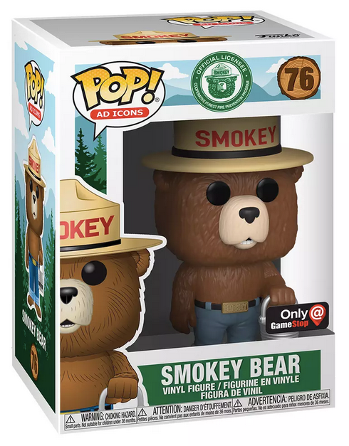 Funko Pop! Ad Icons Smokey Bear #76 Game Stop Exclusive