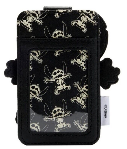 Stitch Glow in the Dark Skeleton Cardholder Loungefly SDCC Summer Convention Exclusive