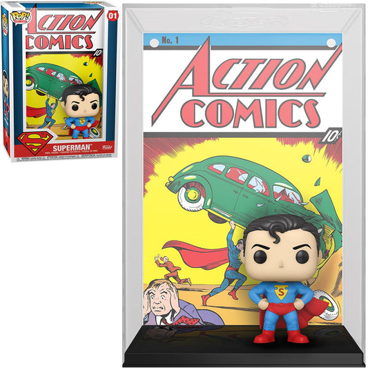 Superman Action Comics Cover and Funko Pop! #01