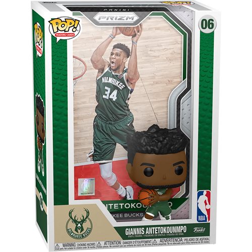 Funko Sports: NBA Giannis Antetokounmpo Pop! Trading Card Figure with Case #06