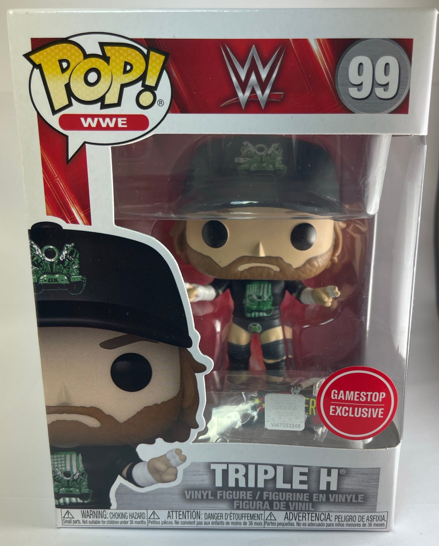 Triple H Funko Pop! WWE Game Stop Exclusive with Summer Slam Pin #99