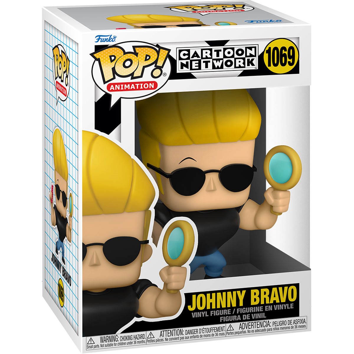 johnny bravo with mirror funko pop figure #1069 vinyl figure